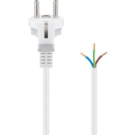 Goobay 51328 cable de transmisión Blanco 1,5 m Enchufe tipo F CEE7/7
