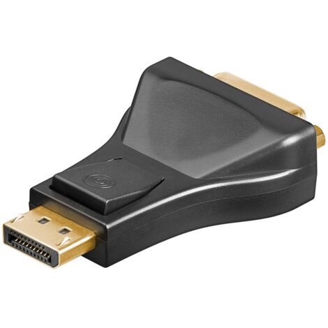 Goobay 51720 cambiador de género para cable DisplayPort DVI-D Negro