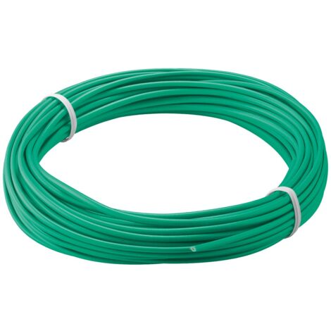 Goobay 55042 Alambre Trenzado de Cobre 1 núcleo Aislado/Cable Trenzado de Cobre/núcleo de Alambre Campana 18 x 0,1mm / Cable Trenzado AWG 26 / Cable Trenzado Verde 10m