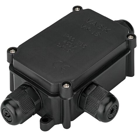 Goobay 56660 Involucro di Protezione IP-66 per Morsetti Isolanti PG9, Nero