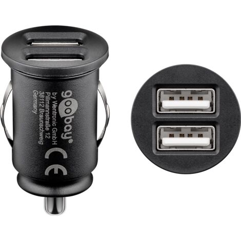 Goobay 58912 cargador de dispositivo móvil Universal Negro Encendedor de cigarrillos Auto
