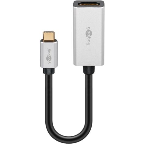 Goobay 60194 Adaptador gráfico USB Negro, Plata