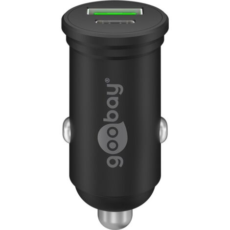 Goobay 61739 cargador de dispositivo móvil Smartphone Negro Encendedor de cigarrillos Carga rápida Interior