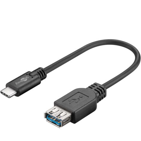 Goobay 67894 cable USB 0,2 m USB 3.2 Gen 1 (3.1 Gen 1) USB C USB A Negro