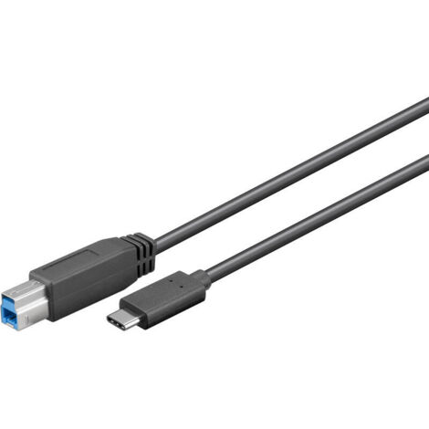 goobay 67986 Sync & Charge Super Speed USB-C a USB Cable de Carga Tipo B 3.0, 1m, Negro