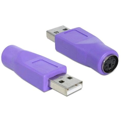Goobay 68918 cambiador de género para cable USB Type-A PS/2 Violeta