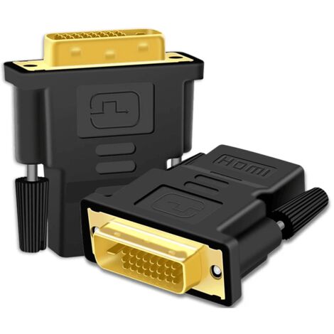 Goobay 68931 cambiador de género para cable HDMI Type-A DVI-D (24+1 pin) Negro