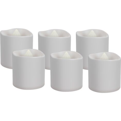 Goobay 6er-Set LED-Teelichter - Kerzen-Set mit Fernbedienung, für den Innenbereich (IP20), warmweiß (2700 K), Aufladung über USB