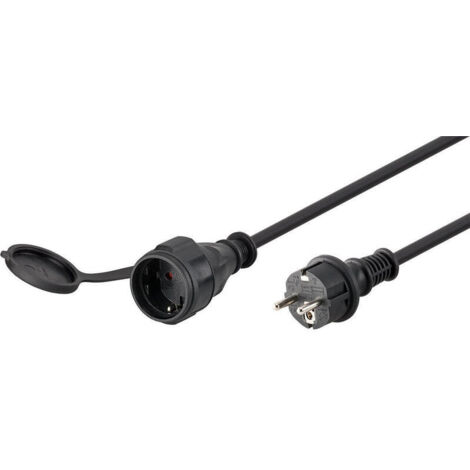 Goobay 71475 Alargador de alimentación con IP44 para uso en exteriores alargador impermeable con toma de contacto de tierra (tipo F, CEE 7/4)  clavija contacto tierra (tipo F, CEE 7/7) 10 m