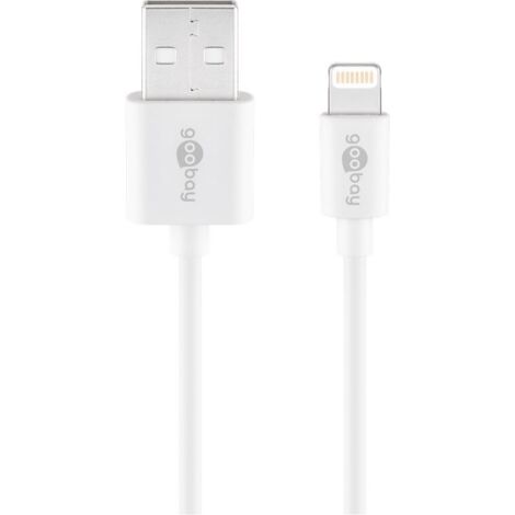 Goobay 72907 cable de conector Lightning 2 m Blanco