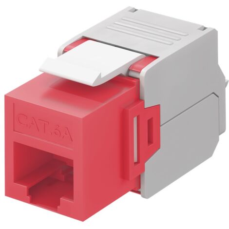 Goobay 90689 Cat 6 A Keystone RJ45/hembra, utp Rojo/Blanco