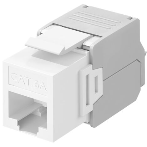 Goobay 90867 Cat 6 A Keystone RJ45/hembra, utp Color Blanco