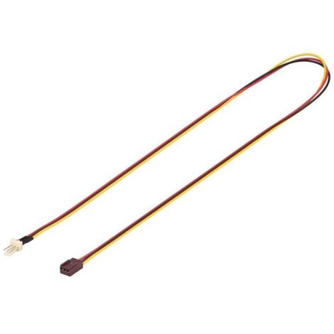 Goobay 93876 Prolunga Elettrica per Ventole PC, Connettore/Presa da 3 pin