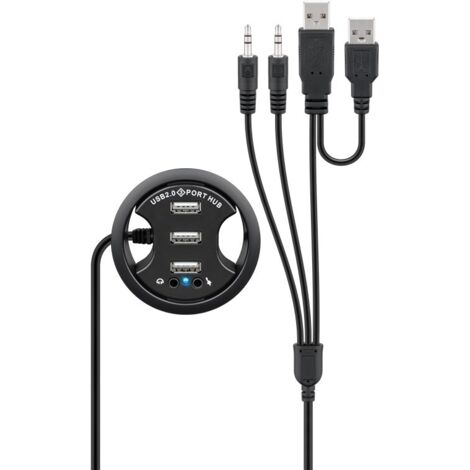 Goobay 93894 hub de interfaz USB 2.0 480 Mbit/s Negro