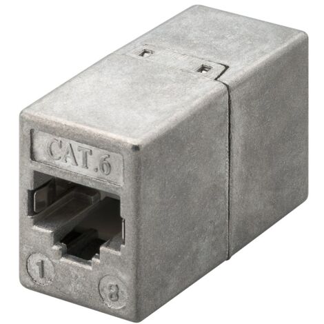 Goobay 93963 conector adaptador RJ-45 Hembra - Hembra, permite alargar cables de red