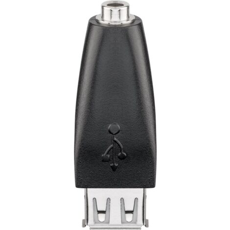 Goobay 93982 cambiador de género para cable USB-A 3,5mm Negro