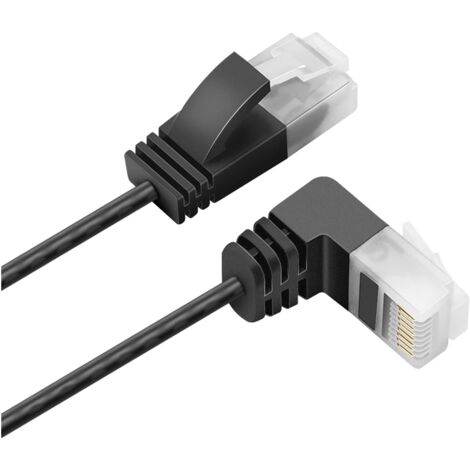 Goobay 94173 cable de red Negro 3 m Cat5e U/UTP (UTP) Acodado