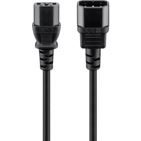 Goobay 95124 cable de transmisión Negro 0,5 m IEC C14 IEC C13