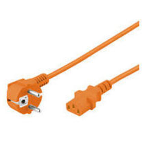 Goobay 95289 cable de transmisión Naranja 3 m Enchufe tipo F CEE7/7