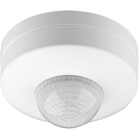 Goobay 96007 Rilevatore di movimento a soffitto a infrarossi - sensore PIR a 3 posizioni - montaggio a superficie - campo di rilevamento di 360° - portata di 6 m - uso interno (IP20) - adatto per LED