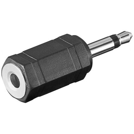 goobay Adaptateur de Casque, Prise Jack AUX 3,5 mm Mono vers Stéréo, Connecteur Jack 3,5 mm (2 broches, mono) Prise Jack 3,5 mm (3 broches, stéréo) (11117)