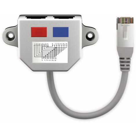 goobay Adaptateur Patch T 1:1 1xRJ45 - 2xRJ45 (68911)