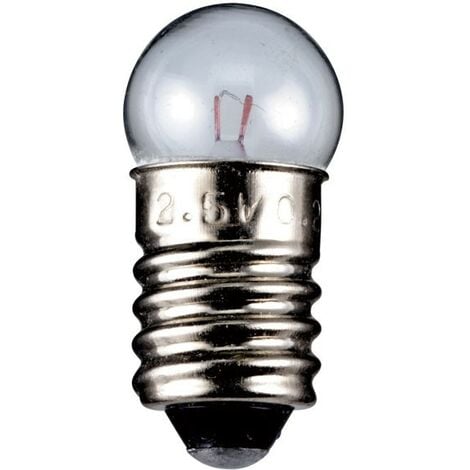 goobay Ampoule globulaire pour Lampe torche, 0,3 W, culot E10, 6 V (DC), 50 mA (9590)