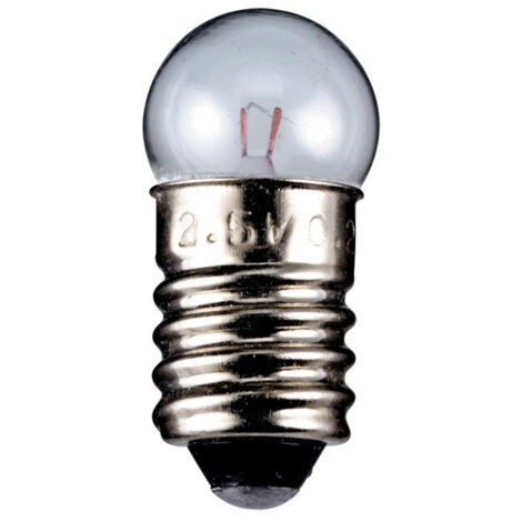 goobay Ampoule Sphérique pour Lampe de Poche, 0,45 W culot E10, 4,5 V (DC), 100 mA (9577)