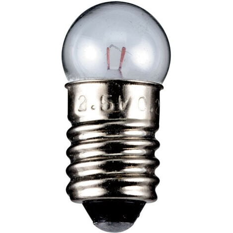 goobay Ampoule Sphérique pour Lampe de Poche, 2,35 W, culot E10, 6 V (DC), 400 mA, 2.35 W (9581)