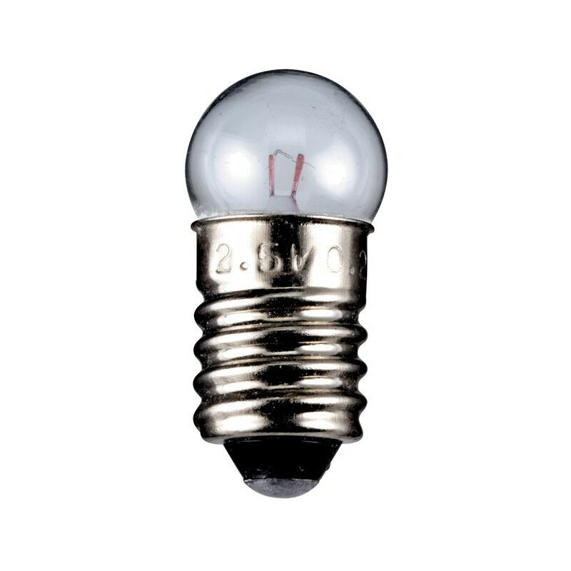 Ampoule Sphérique pour Lampe de Poche, 0,45 w culot E10, 4,5 v (dc), 100 mA (9577) - Goobay