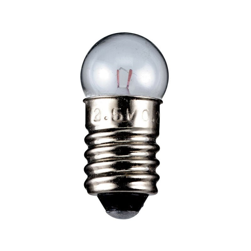 Ampoule Sphérique pour Lampe de Poche, 1,14 w - culot E10, 3,8 v (dc), 300 mA, 10 pièces (9015) - Goobay