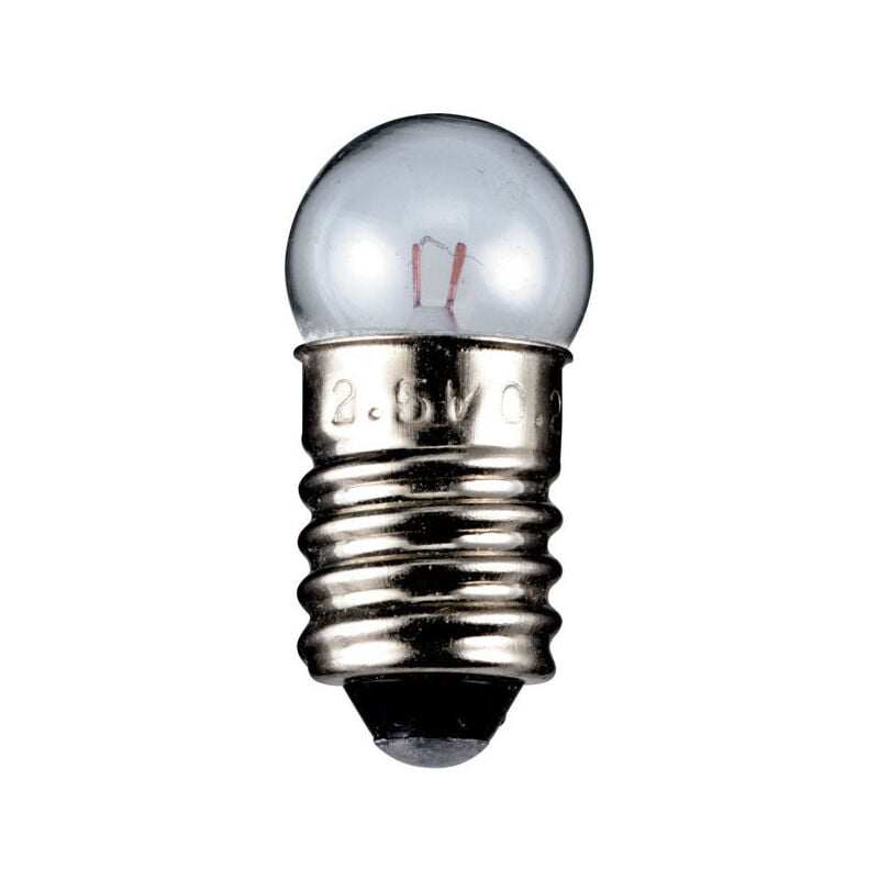 Ampoule Sphérique pour Lampe de Poche, 1,2 w culot E10, 12 v (dc), 100 mA, 10 pièces (9446) - Goobay