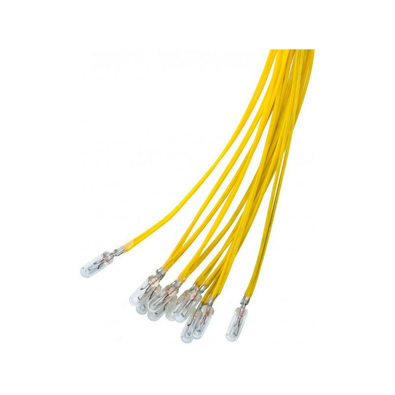Ampoule Subminiature T1¼ Pré-câblée, 1,1 w, Jaune0,3 m câble, 14 v (dc), 80 mA, 1.1 w (9401) - Goobay