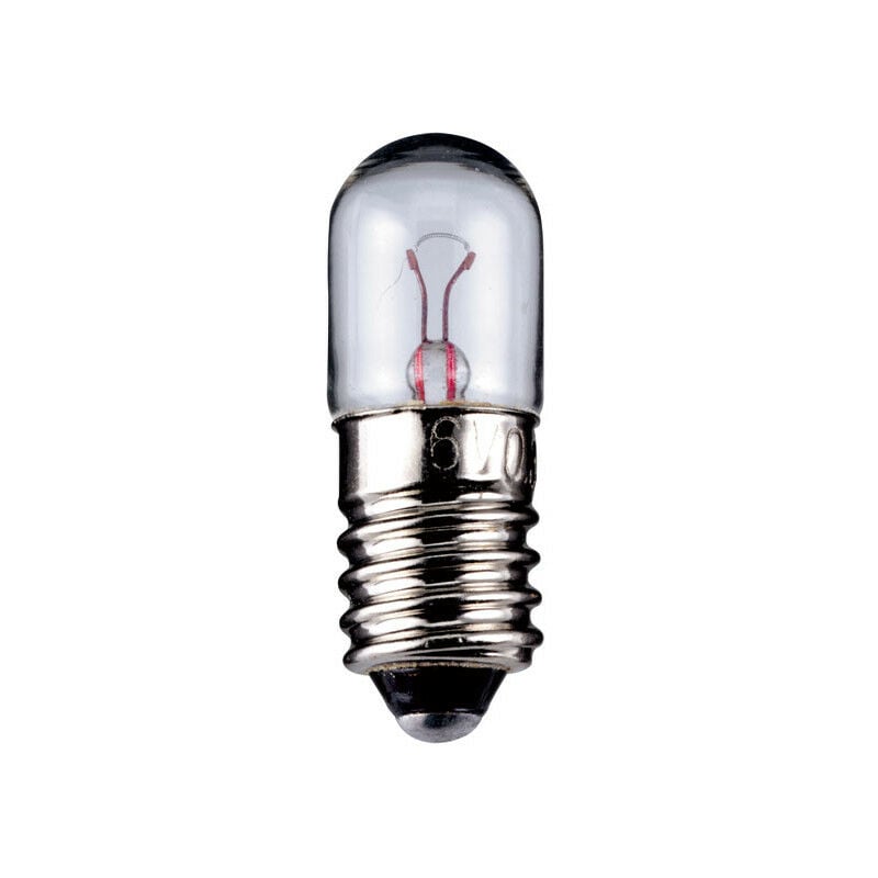 goobay Ampoule Tubulaire, 1,2 W culot E10, 12 V (DC), 100 mA, 10 pièces (9004)