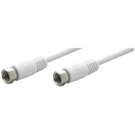 goobay  Câble d'Antenne SAT (70 dB), Double Blindage, fiche F  fiche F, 1,5 m (11721)