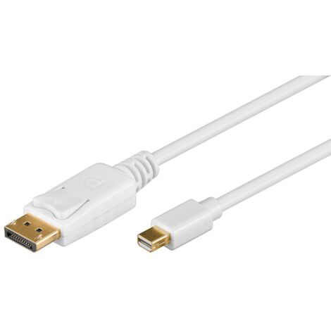 Goobay  Câble DisplayPort  Mâle  DisplayPort 20 broches  Mâle  Mini DisplayPort  1 m  Blanc