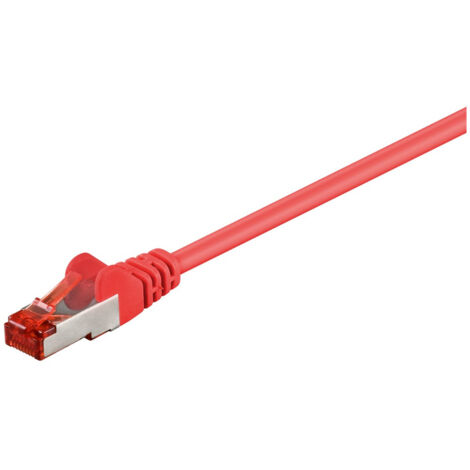 goobay Cable Réseau RJ45 S/FTP C6 0,5m rouge PIMF (68277)
