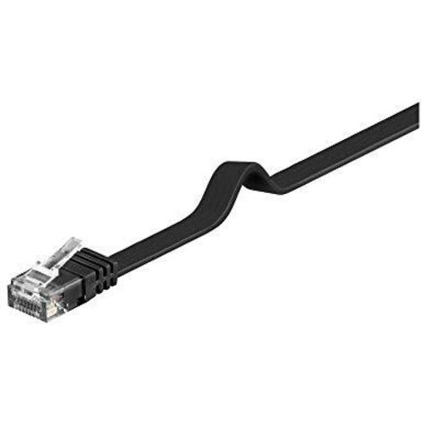Goobay CAT6 U/UTP Flat 0,5m - Cavo di rete (0,5m, Cat6, U/UTP (UTP), RJ-45, RJ-45, nero)