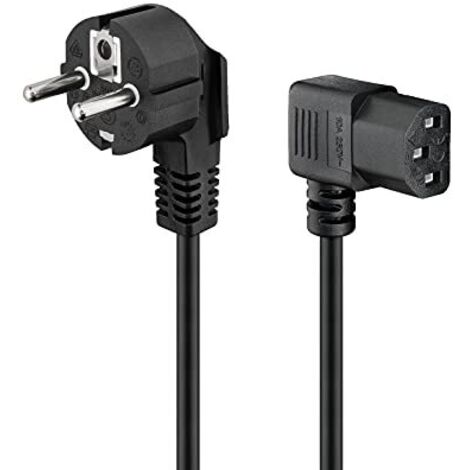GOOBAY Cavo alimentazione VDE C13 a Schuko angolato
