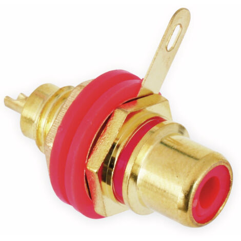 GOOBAY Cinch-Einbaubuchse, rot, 8 mm