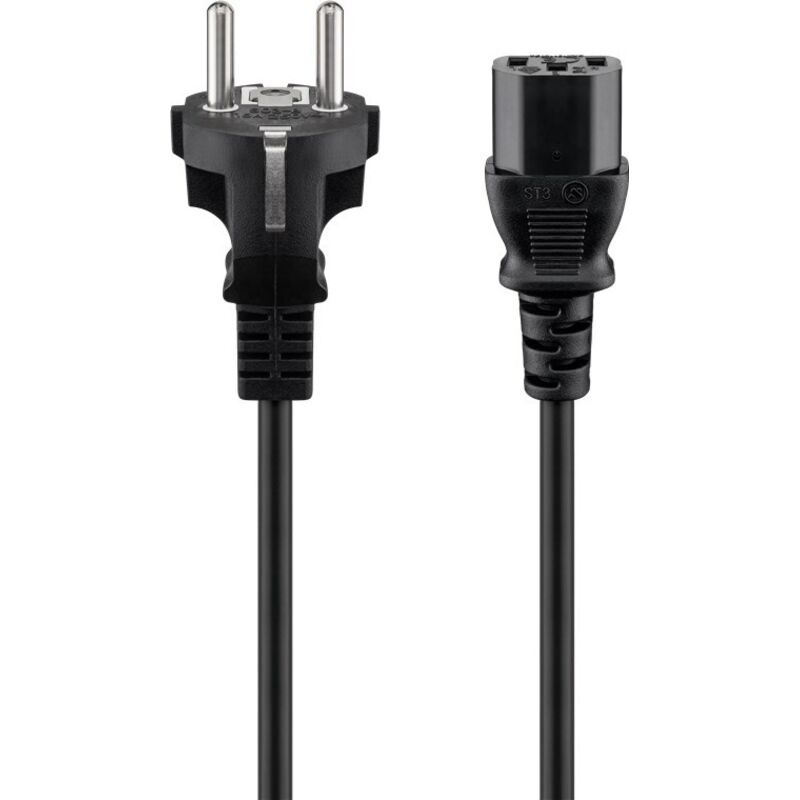 Goobay 50098 cable de transmission Black 2 m F-type plug IEC C13 Goobay 50098 cable de transmission Black 2 m F-type plug IEC C13