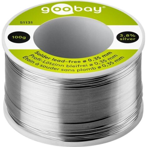 GOOBAY étain à souder Pro, 100 g, Ø 0,35 mm