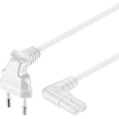 GOOBAY Euro-Netzkabel, weiß, 1 m