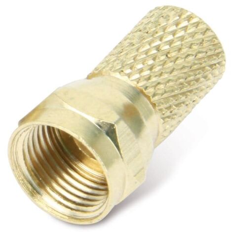 GOOBAY F-Stecker, 7 mm, Aufdrehmontage, Kupfer/vergoldet