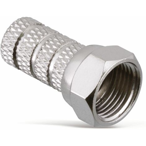 goobay F-Stecker, 8,1 mm, Aufdrehmontage