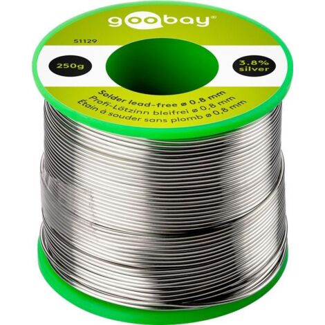 Goobay Fil de soudure 250g argenté diamètre 0,80 mm