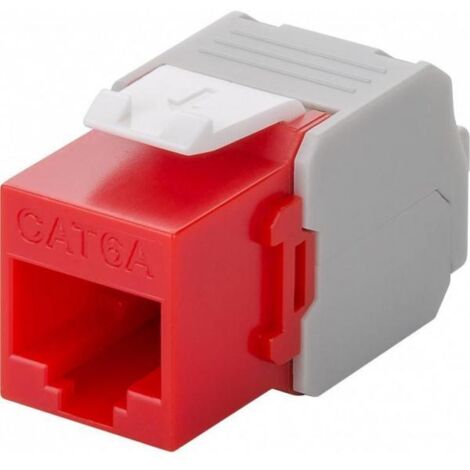 Goobay Frutto Keystone RJ45 Cat6A UTP 500MHz Rosso