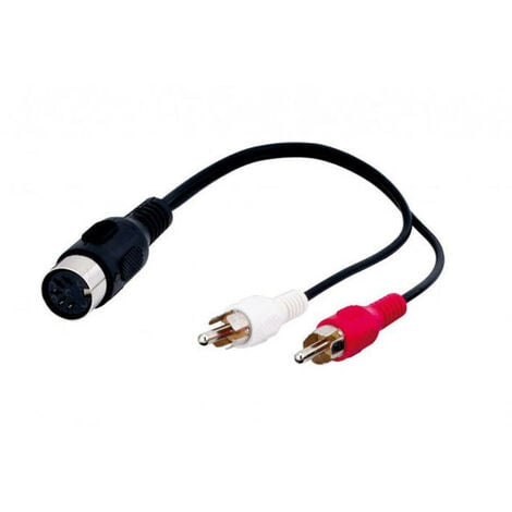 ETT goobay Goobay 50004 Câble Adaptateur Audio, Prise Femelle DIN Vers Prise Mâle Cinch Stéréo, 0.2m Longueur de Câble