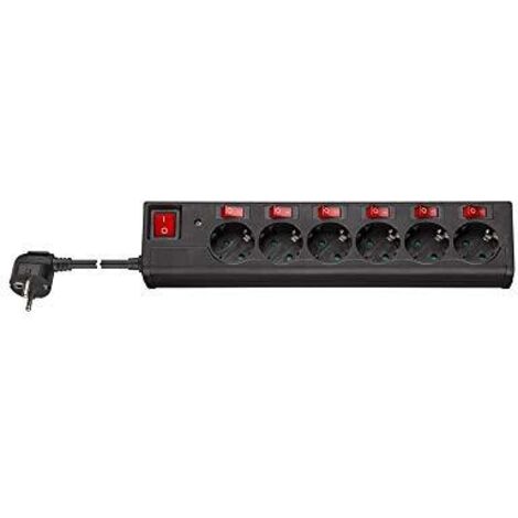 goobay Goobay 72567 - 1,5 m - 6 sortie(s) CA - Intérieur - Type F - Noir - CE (72567)