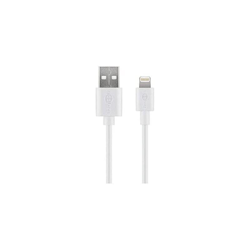 Image of Cavo di ricarica e sincronizzazione usb Lightning, 1 m, bianco, cavo MFi per Apple iPhone/iPad. Lunghezza del Cavo 1 m